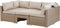 Beliani COCCOLIA - Loungeset voor 5 - Beige - PE rotan