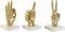 Decoratieve figuren DKD Home Decor Zwart 10 x 10 x 20 cm Loft Handen (3 Stuks)