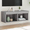 vidaXL - Tv-meubel - met - LED-verlichting - 80x30x30 - cm - grijs - sonoma - eiken