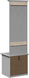 vidaXL - Gangkast - met - haken - BODO - 50x40x157 - cm - grijs