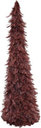 PTMD Foksy Kerstmis Ornament - 14 x 14 x 60 cm - Veren - Bruin