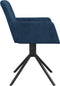 vidaXL - Eetkamerstoelen - draaibaar - 2 - st - fluweel - blauw
