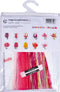 Thea Gouverneur - Borduurpakket met telpatroon - 520A - Voorgesorteerde DMC Garens - Rood-Witte Dubbele Tulp - Aida - 34 cm x 36 cm - DIY Kit