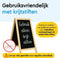 BRASQ Krijtstoepbord - Dubbelzijdig - Weerbestendig - Blank 75x135 CM