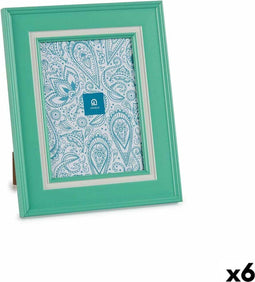 Fotolijsten Kristal Groen Plastic (23 x 28 x 2 cm) (6 Stuks)