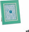 Fotolijsten Kristal Groen Plastic (23 x 28 x 2 cm) (6 Stuks)