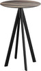 Statafel Tropical Wood Infinity Zwart Frame HPL Ø70cm - Giga Meubel