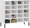 vidaXL - Schoenenrek - met - metalen - poten - OSLO - 95x35x86 - cm - grenenhout - wit