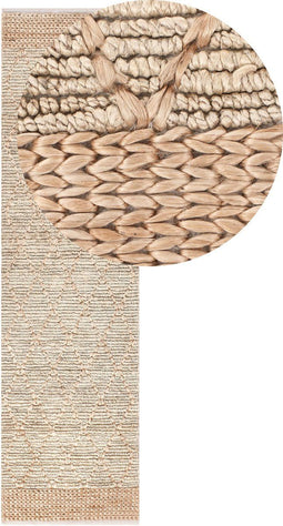 Vloerkleed TELLIKAYA Beige 80 x 300 cm Jute