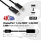 Club3D CAC-1082 - DisplayPort naar HDMI Adapterkabel - 4K60Hz HDR - Zilver