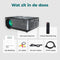 Spoused Beamer - Full-HD - 10.000 Lumen - Streamen Via WiFi - Mini Beamer - Zwart