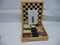 7 in 1 - Bordspellen - Houten kist met schaak dammen backgammon domino cribbage kaartspelen en dobbelstenen