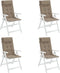 vidaXL - Stoelkussens - 4 - st - hoge - rug - oxford - stof - taupe