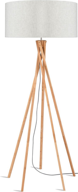 GOOD&MOJO Vloerlamp Kilimanjaro - Naturel/Bamboe - Ø60cm - Scandinavisch,Bohemian - Staande lampen voor Woonkamer - Slaapkamer