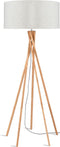 GOOD&MOJO Vloerlamp Kilimanjaro - Naturel/Bamboe - Ø60cm - Scandinavisch,Bohemian - Staande lampen voor Woonkamer - Slaapkamer