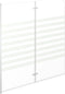 vidaXL - Badwand - gestreept - 120x140 - cm - gehard - glas