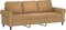 vidaXL - Driezitsbank - 180 - cm - fluweel - bruin