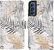 iMoshion Hoesje Geschikt voor Samsung Galaxy S21 FE Hoesje Met Pasjeshouder - iMoshion Design Softcase Bookcase - Wit / Meerkleurig / Goud / Glamour Botanic