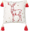 VALLOTA - Sierkussen set van 2 - Wit/Rood - Katoen