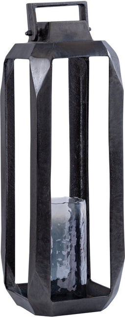 PTMD Lantaarn Hythm - 19x19x56 cm - Glas - Zwart