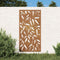 vidaXL - Wanddecoratie - tuin - bamboebladontwerp - 105x55 - cm - cortenstaal