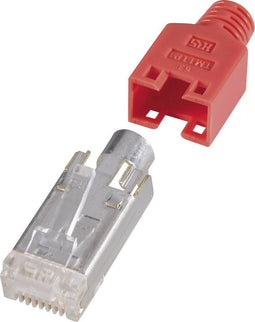 Hirose Electronic RJ45-connector, afgeschermd CAT5e Stekker, recht Aantal polen: 8P8C Rood 10 stuk(s)