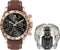 Philipp Plein Nobile PWCAA0221 - Polshorloge - Quartz - Bruin Leer - Ø 43 mm