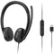 Lenovo 4XD1P83425 - Hoofdtelefoon met microfoon - Inklapbaar - Zwart