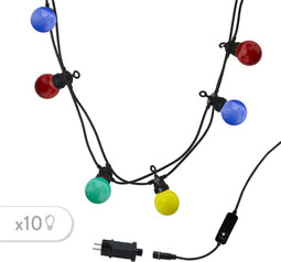 Lumisky Party Guinguette - Lichtsnoer - met 10 Multicolor Led-lampjes - 6.5 m