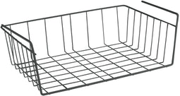 Metaltex Hangmand 40 cm - Onder Plank - Zwart Metaal - Ruimtebesparende Opberger