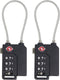 Somstyle TSA Cijferslot 3 Cijferig - 2 Stuks - Koffer slot - Bagageslot - Hangslot - Kabelslot - Backpackslot - Reisslot - Zwart