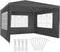 Tectake Barinas - Partytent - Opvouwbaar - Waterdicht - 300 x 300 cm - Grijs
