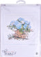 Thea Gouverneur - Borduurpakket met telpatroon - 2046A - Voorgesorteerde DMC Garens - Blauwe Hortensia - Aida - 44 cm x 39 cm - DIY Kit