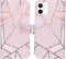 iMoshion Hoesje Geschikt voor iPhone 12 Mini Hoesje Met Pasjeshouder - iMoshion Design Softcase Bookcase - Goud / Roze / Pink Graphic