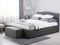 MONTPELLIER - Bed met opbergruimte - Grijs - 180 x 200 cm - Polyester