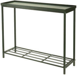 Pro Garden Plantenrek/plantentafel - groen - metaal - 75 x 23 x 60 cm - binnen en buiten - hoge tafel