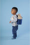 Blafre Rugzak roll top navy + beige - Kinderrugzak - Peuterrugzak - Boekentas
