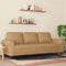 vidaXL - Driezitsbank - 180 - cm - fluweel - bruin
