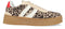 POSH by Poelman LILLY - Dames Sneakers - Panterprint met rood detail - Bruin