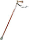 Hugo - Opvouwbare Wandelstok Derby Handvat - bruin - in hoogte verstelbaar 81 - 94 cm