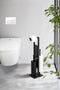 WENKO Rivalta - Toiletbutler - 3 in 1 met dichte houder zwart