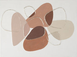 Schilderij Canvas Dennenhout Abstract 90 x 3,7 x 120 cm