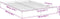 vidaXL - Bedframe - bewerkt - hout - betongrijs - 135x190 - cm