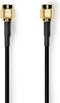 Antennekabel - SMA Male - SMA Male - Verguld - 50 Ohm - Enkelvoudig Afgeschermd - 3.00 m - Rond - PVC - Zwart - Envelop