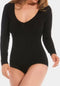 MAGIC Bodyfashion Longsleeve Bodysuit - Eco-vriendelijk Tanboocel™ Bamboe - Zwart - Maat S