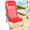 Beach Chair Color Baby 48 x 60 x 90 cm Red