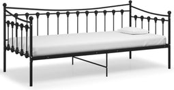 vidaXL - Slaapbank - metaal - zwart - 90x200 - cm