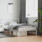 vidaXL - Bedframe - met - hoofdbord - metaal - wit - 107x203 - cm