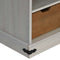 vidaXL - Tv-meubel - HALDEN - met - schuifdeur - wit - 110x40x60 - cm - massief - hout