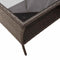 vidaXL - Tuinbank - 2-zits - met - kussens - & - tafel - poly - rattan - bruin